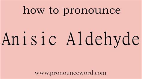 aldehyde pronunciation